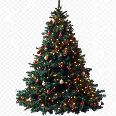 圣诞树灯光红莓