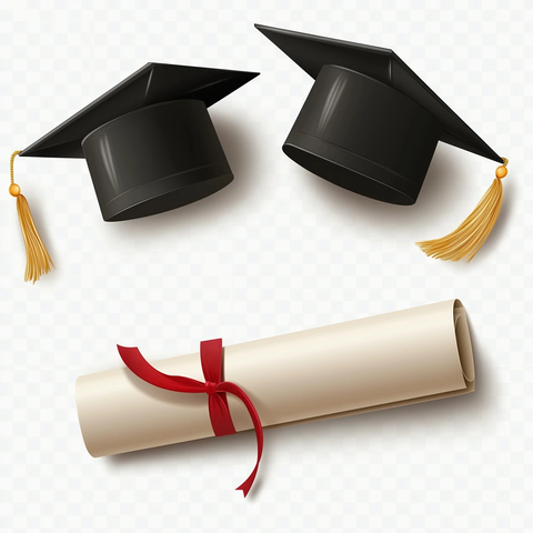 毕业帽与文凭卷
