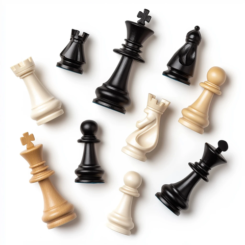 漂浮的象棋棋子