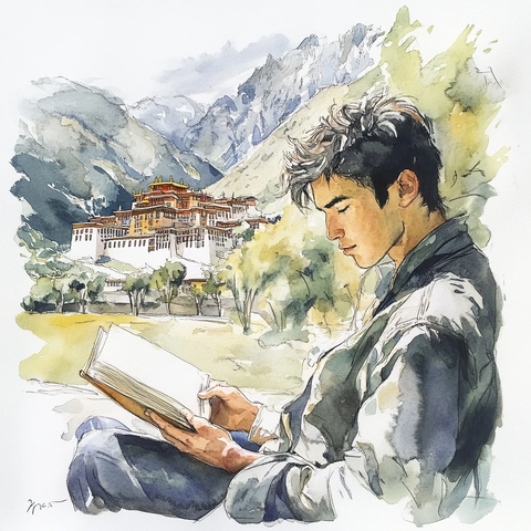 阅读者与布达拉宫