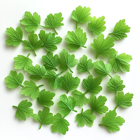 欧芹叶子剪影