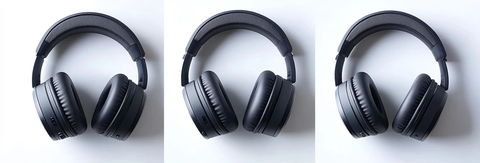 黑色头戴式耳机