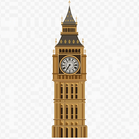 大本钟透明背景