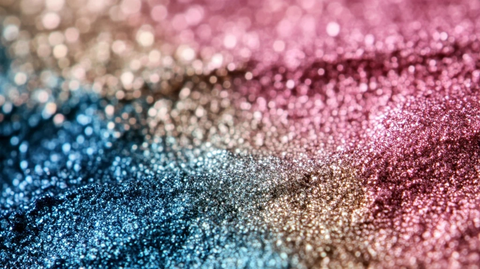 珍珠色粉蓝金交融