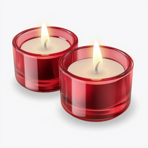 红色玻璃蜡烛