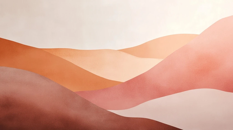 暖橙粉渐变大地色调