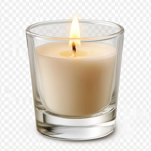 玻璃杯中的蜡烛