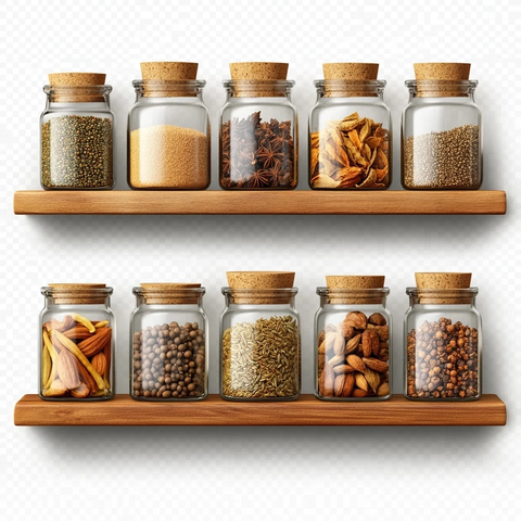 木质香料架玻璃罐