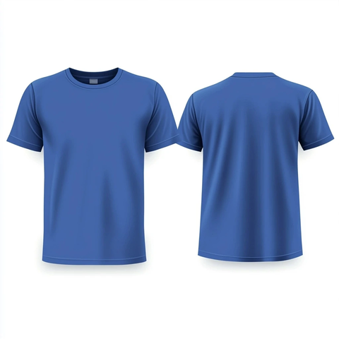 蓝色T恤设计模板