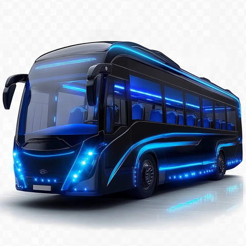 蓝色黑色巴士LED灯