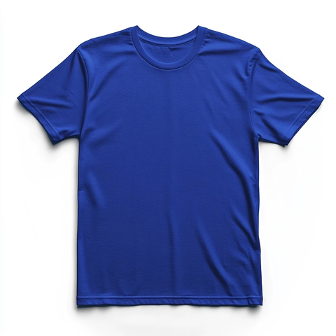 蓝色T恤白色背景