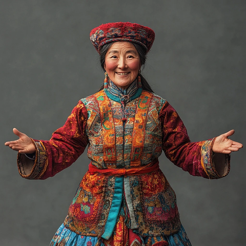 藏族服饰老人