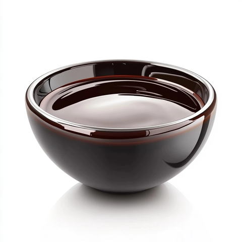 玻璃碗中的巧克力酱