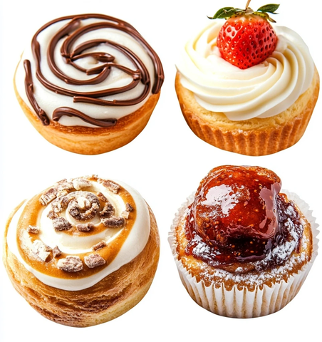 奶油巧克力草莓酱糕点