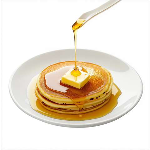 煎饼配黄油糖浆