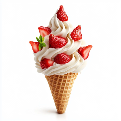 草莓冰淇淋甜筒