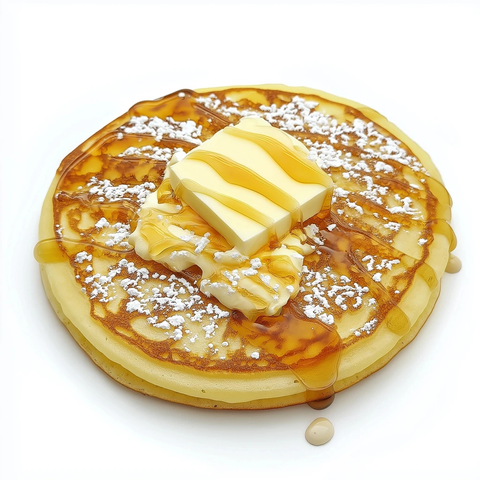 煎饼配黄油糖浆