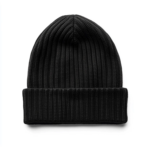 黑色罗纹无檐帽