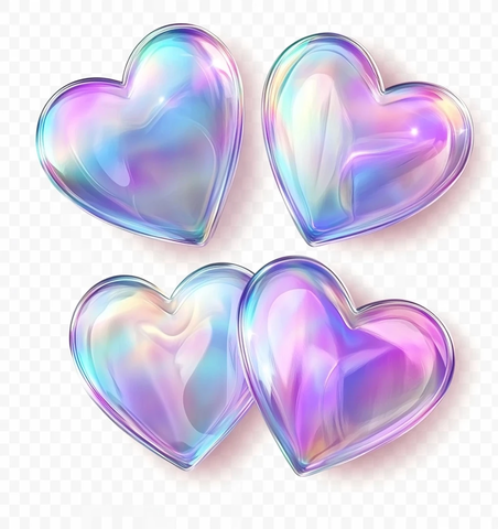 虹彩全息心形图案