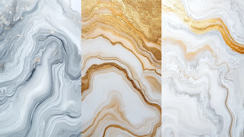 白色金色浅灰大理石纹理