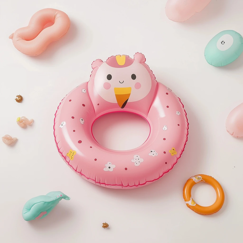 粉色火烈鸟充气泳圈