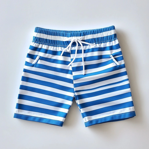 蓝白条纹短裤