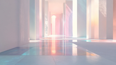 白色与淡彩交融