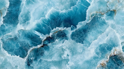 冰蓝纹理与晶体图案