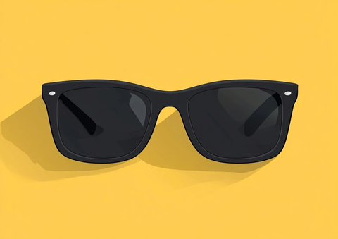 黑色方形太阳镜