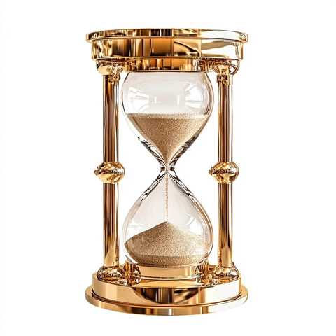 透明背景金色沙漏