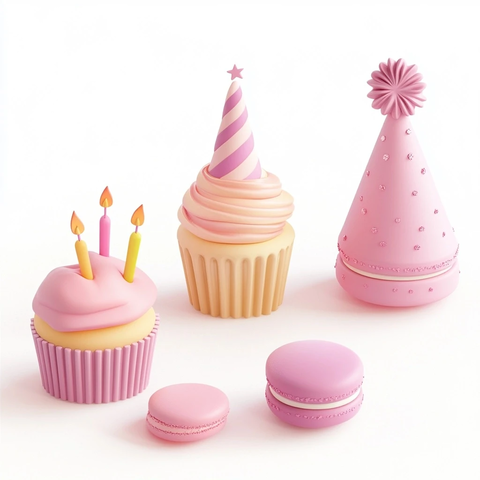 生日蛋糕与派对装饰