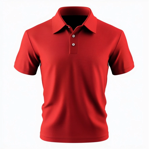 红色Polo衫模板