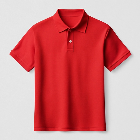 红色polo衫模板