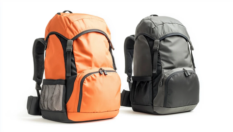 橙色与黑色双色背包