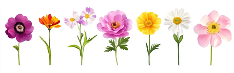 水彩花卉剪贴画