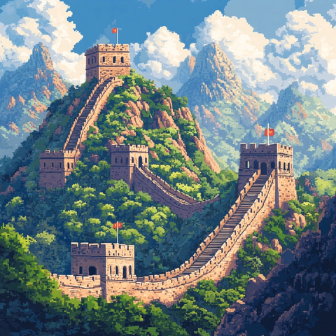 像素风长城