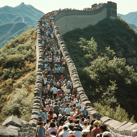 人潮涌长城
