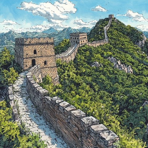 漫画风长城