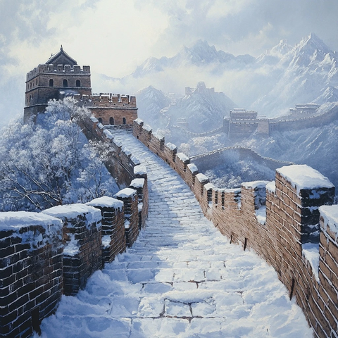 雪覆长城