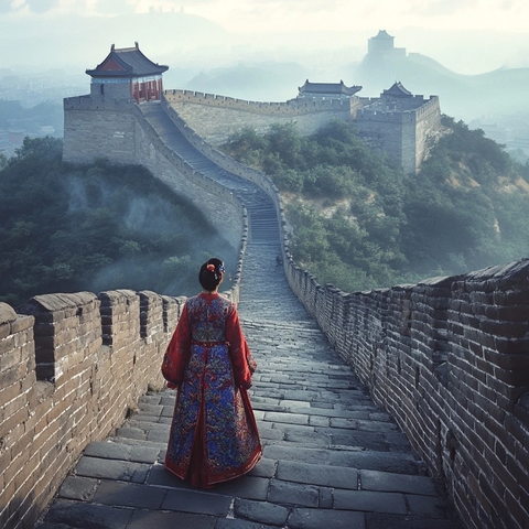 汉服游长城