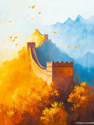 金辉笼罩长城景