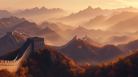 晨雾长城