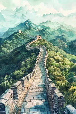 水墨长城韵