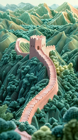 立体长城景