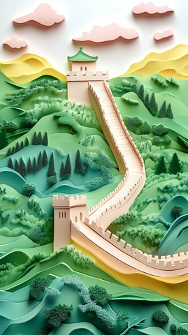 纸艺长城