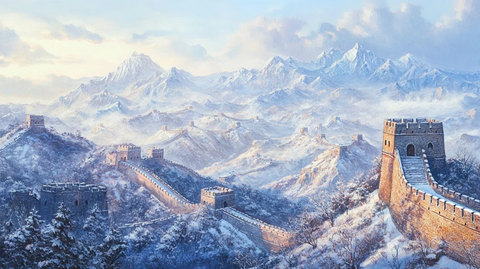 雪覆长城
