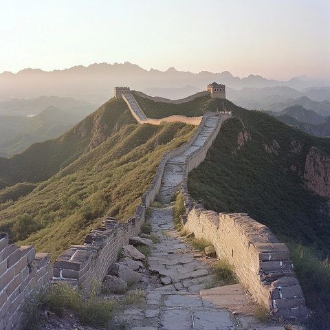 晨光中的长城