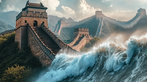 惊涛旁长城