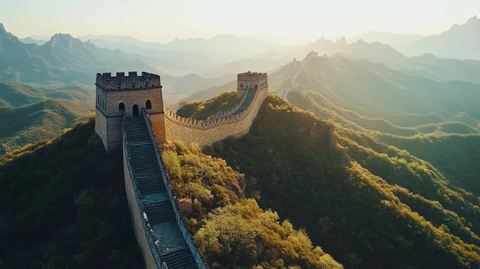 晨雾长城