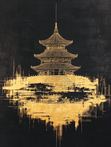 金色楼阁的艺术剪影